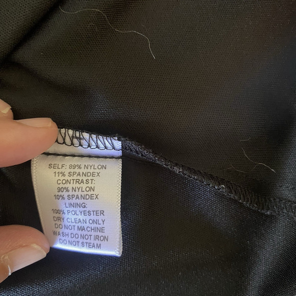 Kiyonna Black Lace Overlay Dress Plus Size 4 Sheer Sleeves Cocktail Evening - Picture 11 of 13